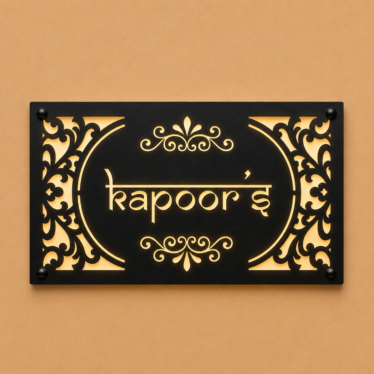 Signature Royal Illuminated Name Plate For Home & Villa