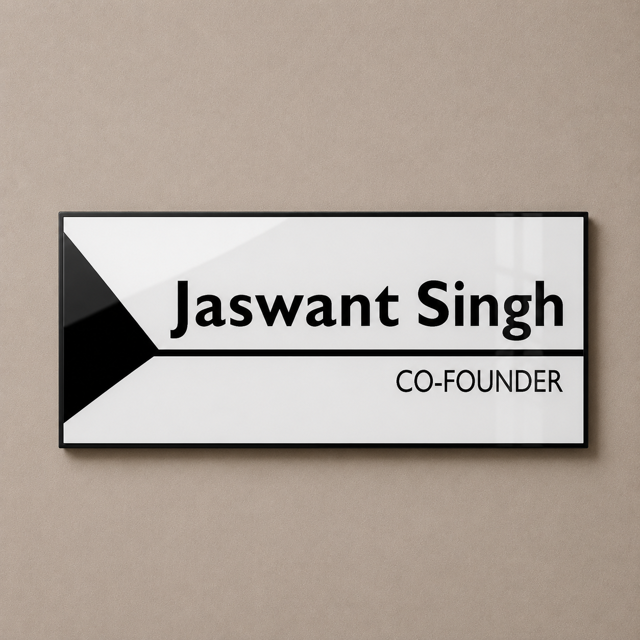 Executive Edge Premium Acrylic Office Name Plate
