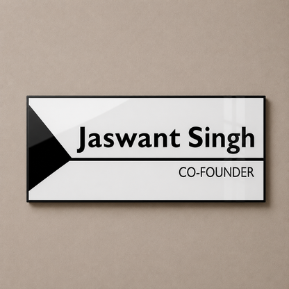 Executive Edge Premium Acrylic Office Name Plate