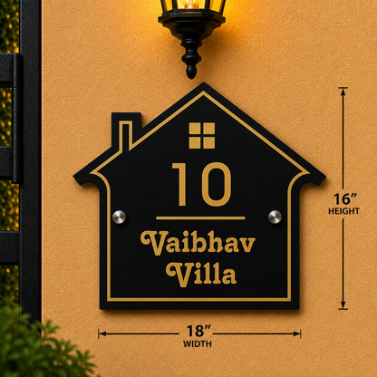Grand Royale Wooden Name Plate For Home& Villa