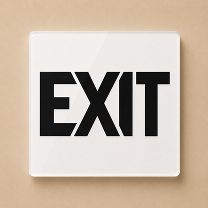 Exit Sign – 3D Embossed