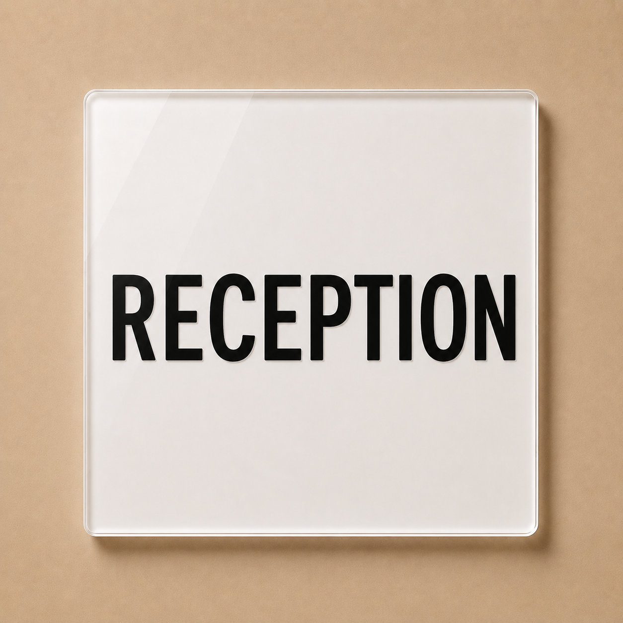 Reception Acrylic Sign