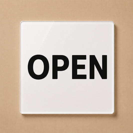Open Sign - 3D Embossed