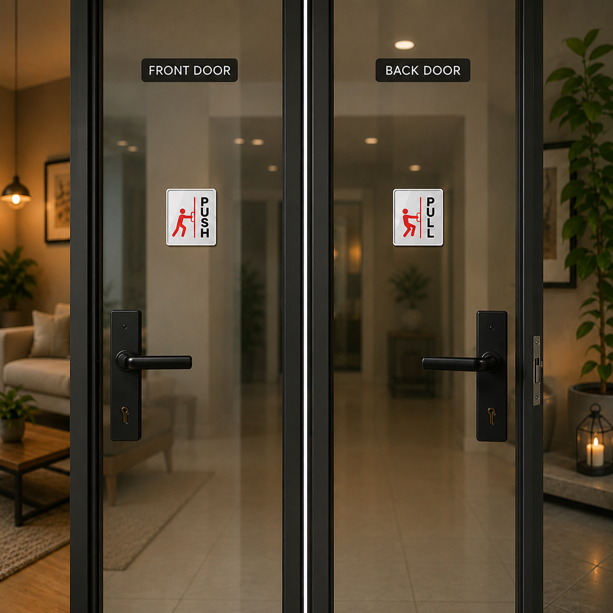Premium Acrylic Push & Pull Door Sign (Set of 2)
