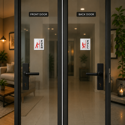 Premium Acrylic Push & Pull Door Sign (Set of 2)