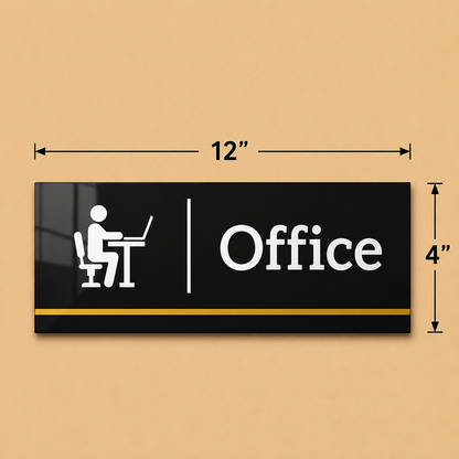 Contemporary Office Acrylic Name Plate