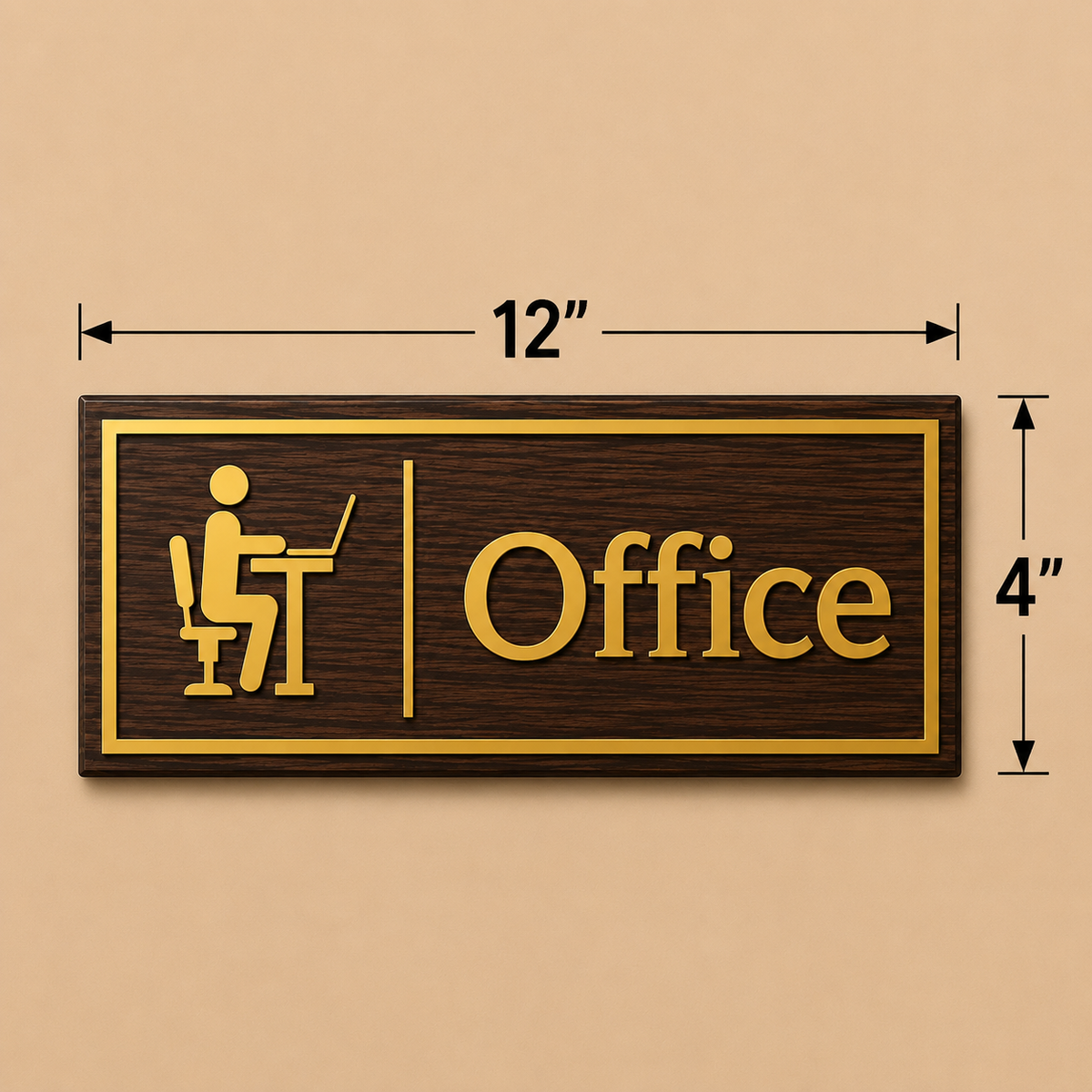 Premium Wooden Office Sign Name Plate