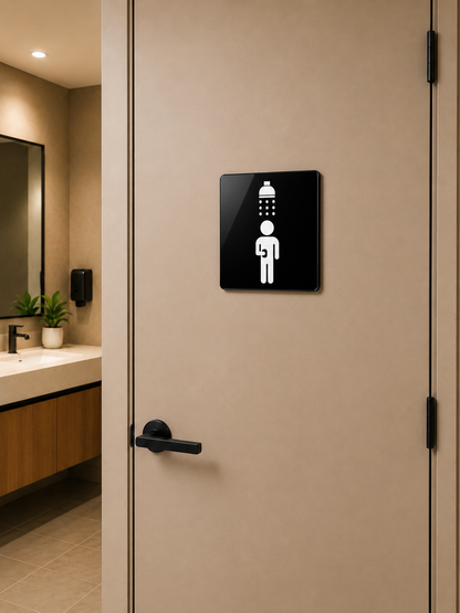 Shower Area 3D Embossed Mandatory Sign