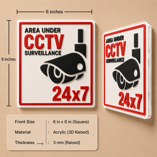 CCTV Surveillance Acrylic Sign