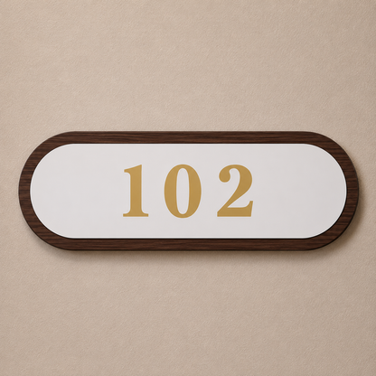 Premium Wooden Door Number Plate for Office & Home