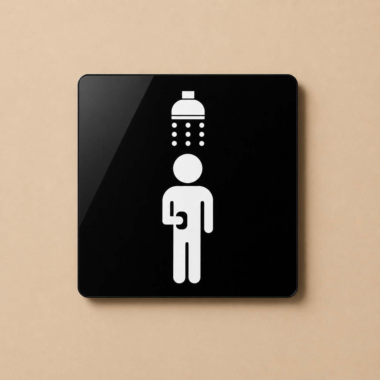 Shower Area 3D Embossed Mandatory Sign