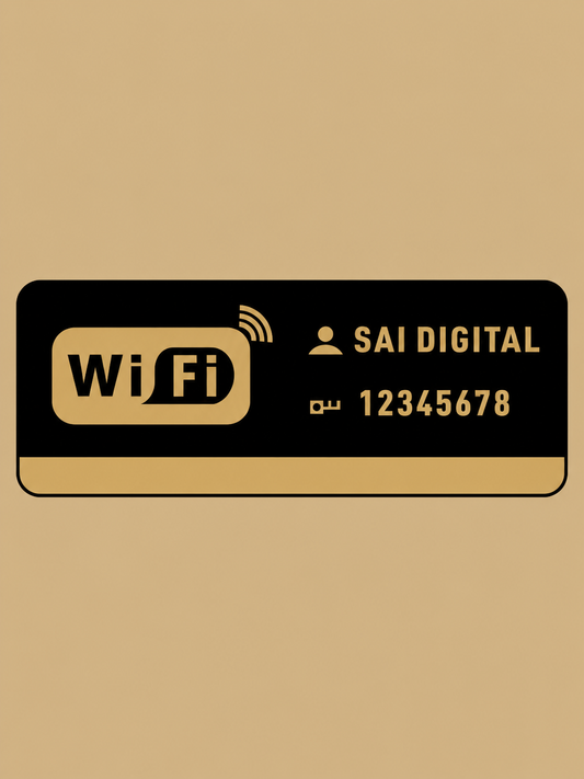 WiFi Information Acrylic Sign