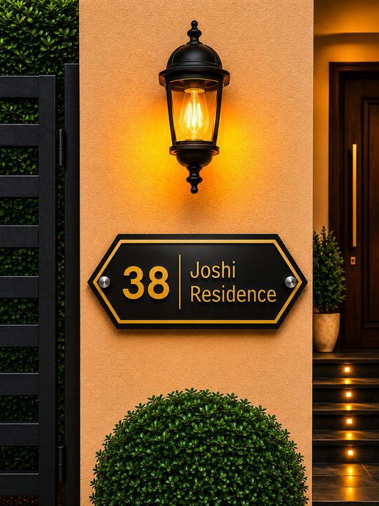 Modern Beacon Premium Acrylic Name Plate For Home & Villa