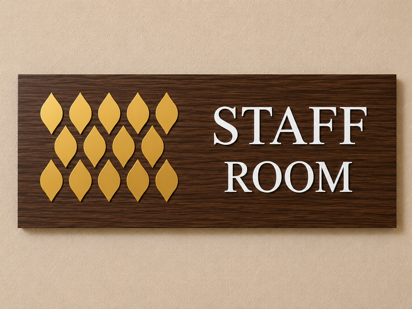 Staff Room Premium Wooden Office Name Plate