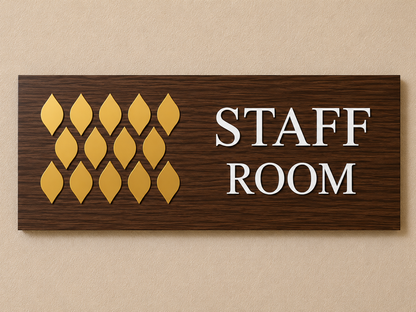 Staff Room Premium Wooden Office Name Plate