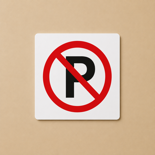 No Parking 3D Embossed Prohibition Sign