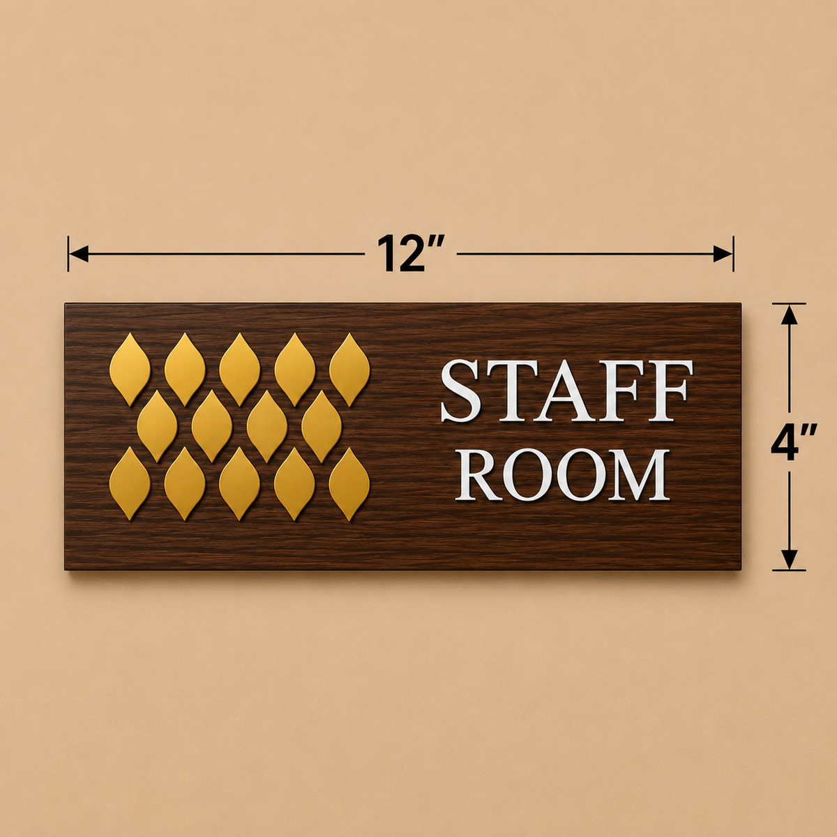 Staff Room Premium Wooden Office Name Plate