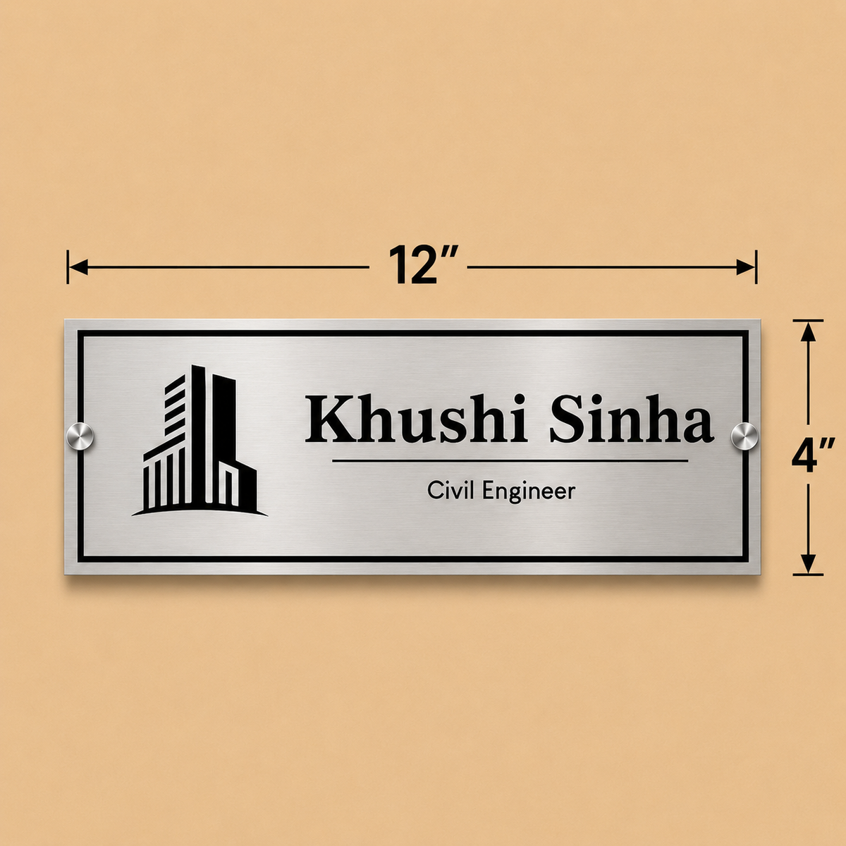 Professional Name Plate For Govt Officer