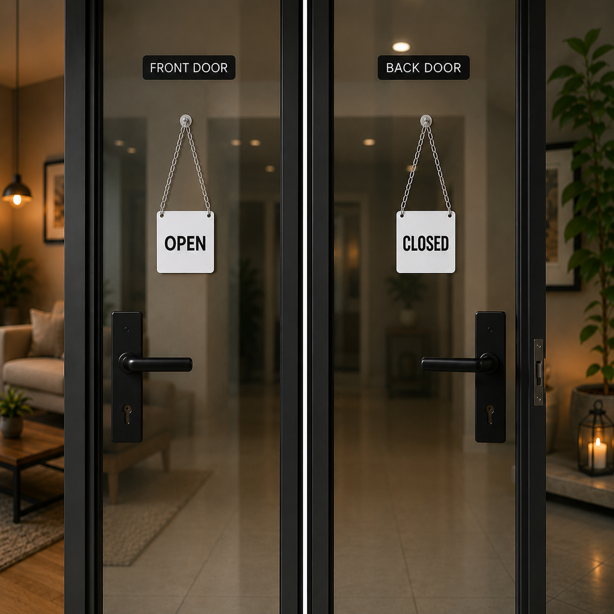 open closed