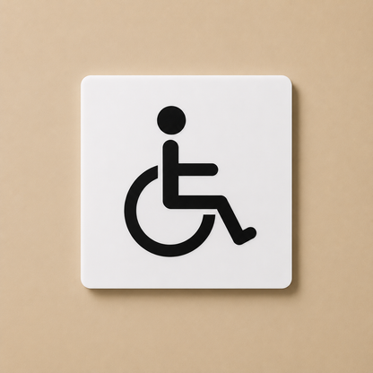 Handicap Rest Room 3D Embossed Sign