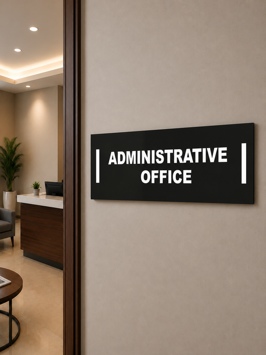 Administrative Office Acrylic Name Plate