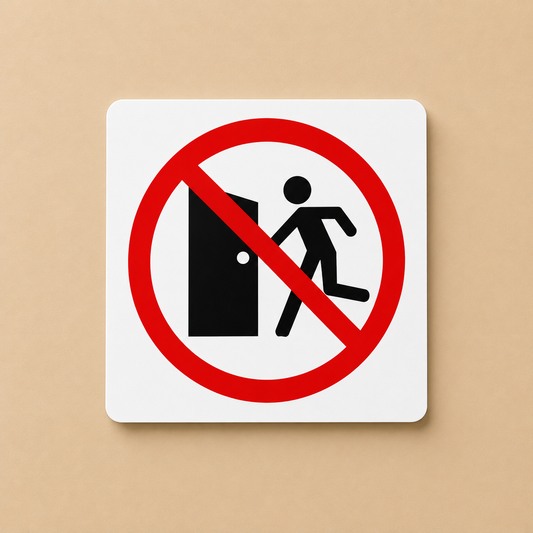 No Entry 3D Embossed Prohibition Sign