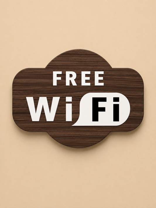 Wooden WiFi Access Sign