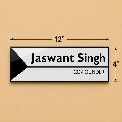 Executive Edge Premium Acrylic Office Name Plate