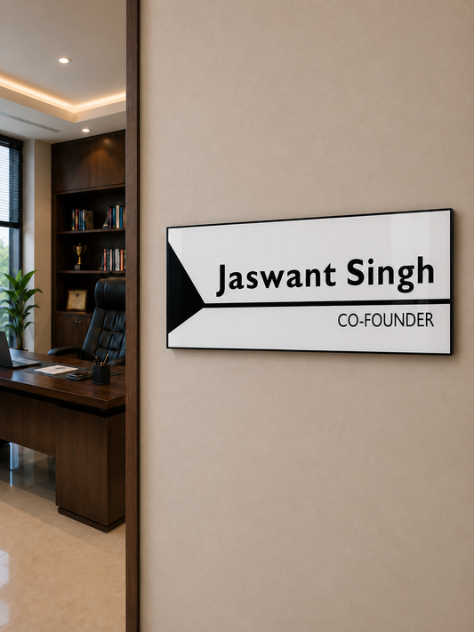 Executive Edge Premium Acrylic Office Name Plate