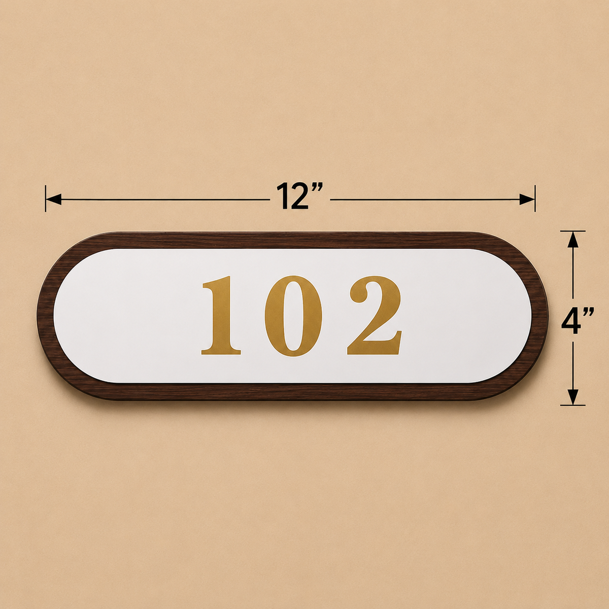 Premium Wooden Door Number Plate for Office & Home