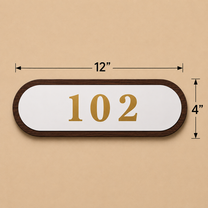 Premium Wooden Door Number Plate for Office & Home