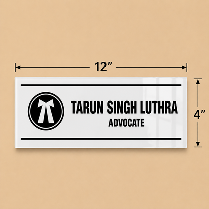 Premium Advocate Acrylic Office Name Plate